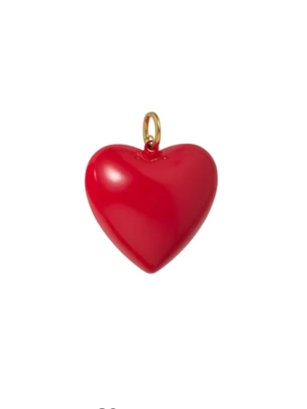 NWOT Roxanne Assoulin The Big Puffy Heart Charm - Red